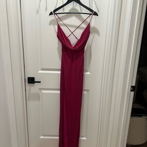REVOLVE Backless Magenta Dress